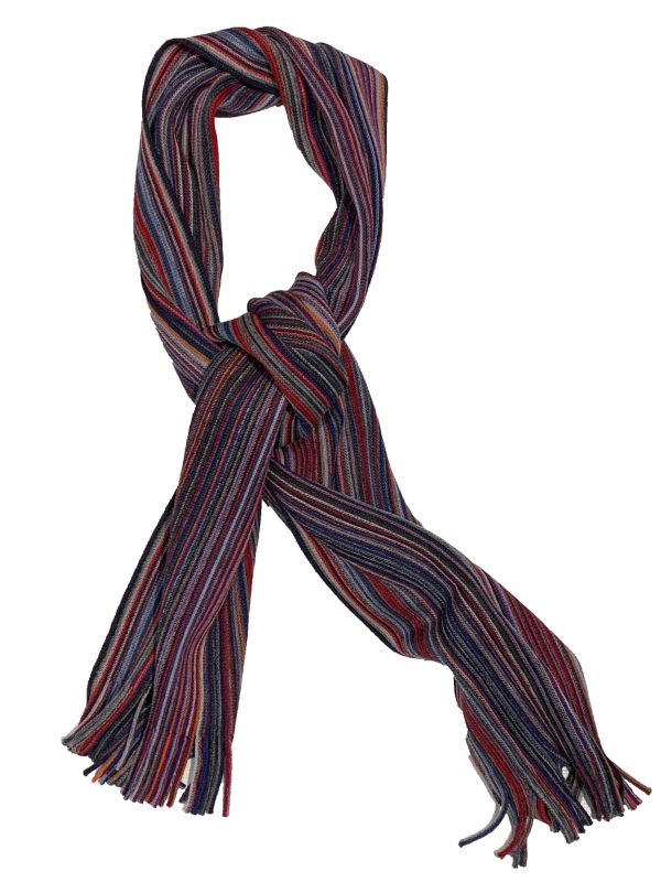 Hemley - Foulard rayé de tricot de laine Online Sale