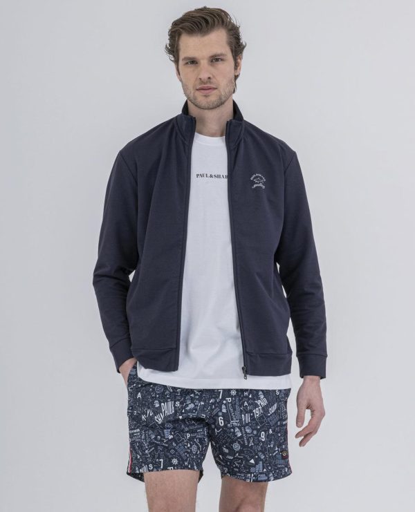 Paul & Shark - Cardigan jogging de coton stretch Online Sale