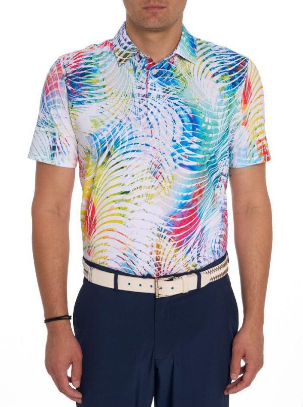 Robert Graham - Polo manches courtes performance Color Me Wild For Discount