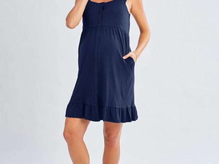 Grace Labor & Nursing Nightgown | Navy Online now