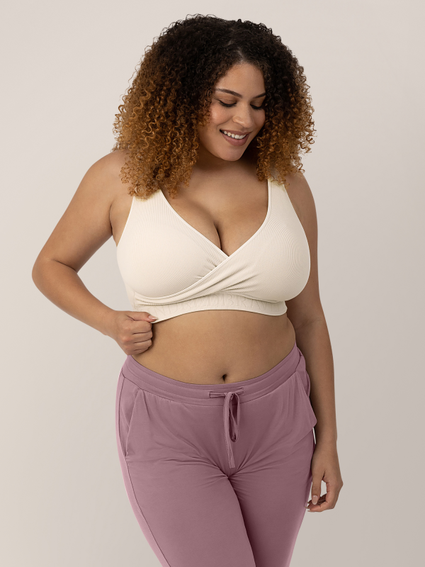 Sublime® Adjustable Crossover Nursing & Lounge Bra | Stone on Sale