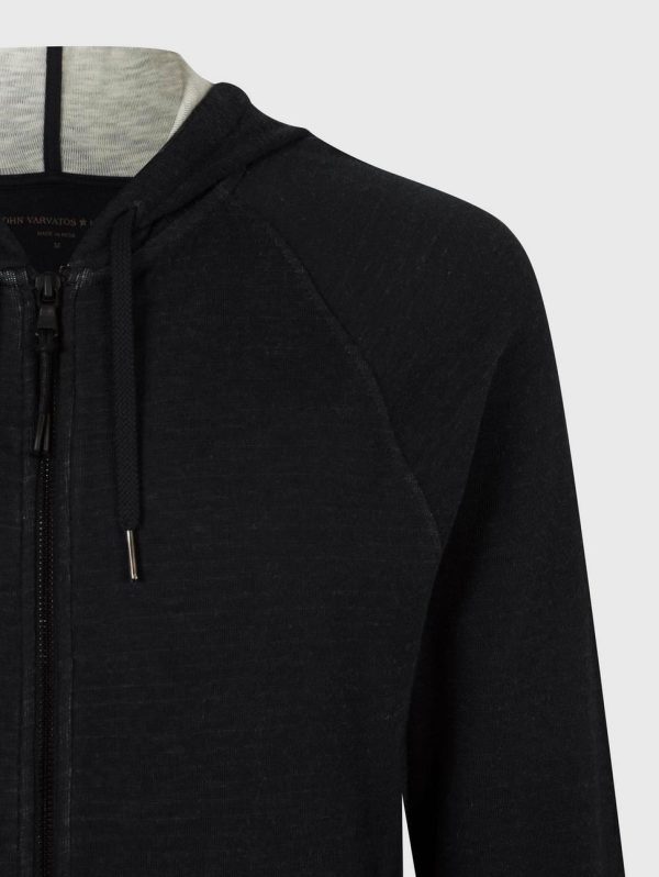 John Varvatos - Providence Cardigan Zip à Capuchon Online Hot Sale