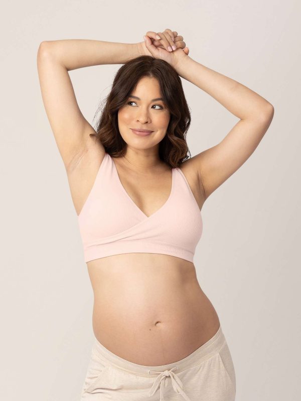 Sublime® Adjustable Crossover Nursing & Lounge Bra | Soft Pink Online Hot Sale