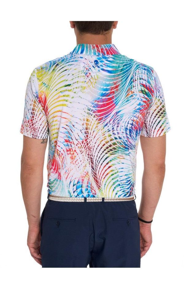 Robert Graham - Polo manches courtes performance Color Me Wild For Discount