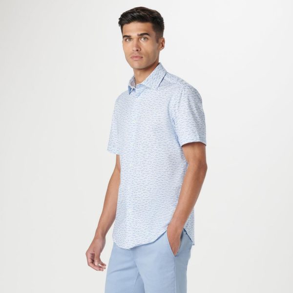 Bugatchi - Miles - Chemise imprimé automobiles manches courtes OOOHCOTTON© on Sale