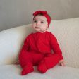 Crimson Red | Ribbed Bamboo Zip Romper Online