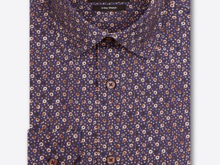 Bugatchi - Chemise manches longues avec disques OoohCotton® Cheap