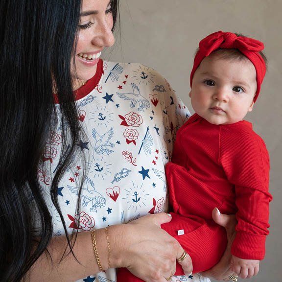 Crimson Red | Ribbed Bamboo Zip Romper Online