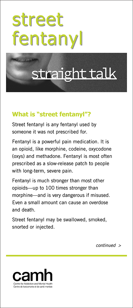 Straight Talk: Street Fentanyl|Parlons franchement : Le fentanyl de rue Supply