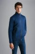 Paul & Shark - Cardigan zip de laine avec bordures de cuir Cheap