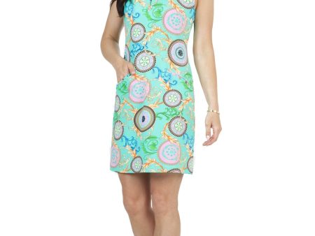 Ibkül - Debbie Print Sleeveless Mock Neck Dress - 58654 For Sale