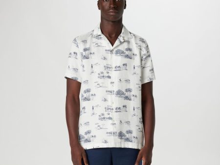 Bugatchi - Chemise à manches courtes Jackson Retro Coastal Discount