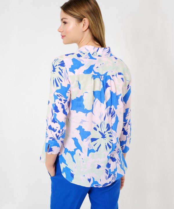 BRAX - Vicki - Blouse imprimé floral de lin For Cheap