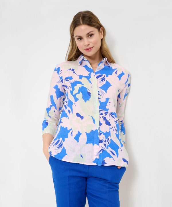 BRAX - Vicki - Blouse imprimé floral de lin For Cheap